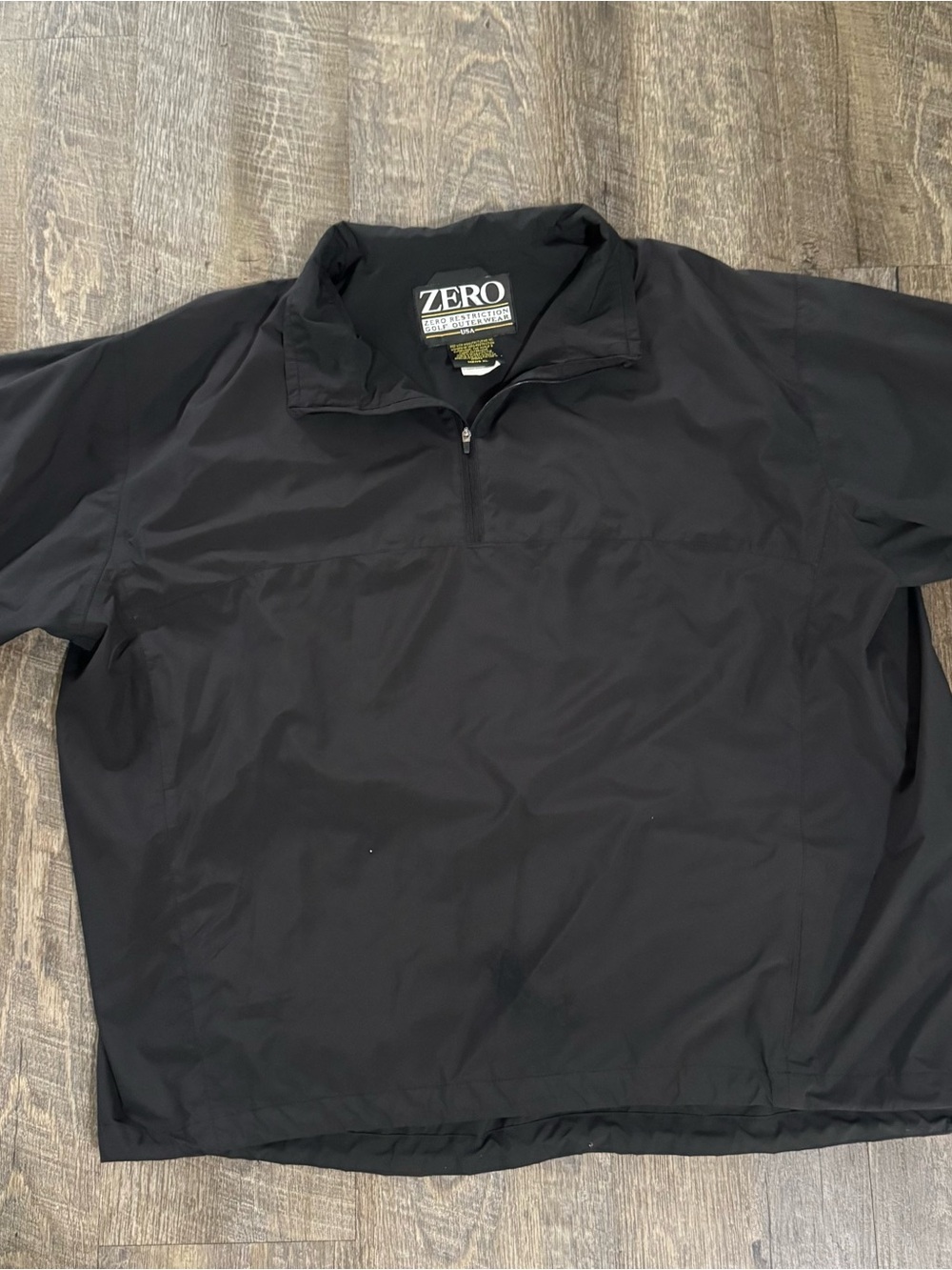 Men’s Black Quarter-Zip Pullover Shirt